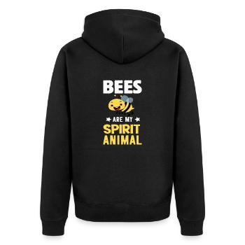Les abeilles sont mon animal spirituel - Veste à capuche bio Premium Unisexe - noir - Dos - Nico (187cm)