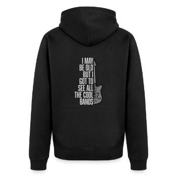 Je suis peut-être vieux - Veste à capuche bio Premium Unisexe - noir - Dos - Nico (187cm)