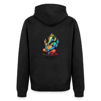 Ganesh - Veste à capuche bio Premium Unisexe - noir - Dos - Nico (187cm)