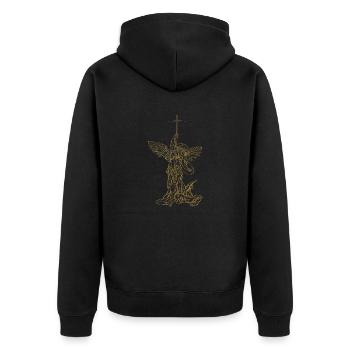 Michael Archange Saint Christian Angels Saint SNK - Veste à capuche bio Premium Unisexe - noir - Dos - Nico (187cm)