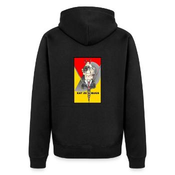 eat ze bugs - Unisex Premium Bio Zip Hoodie - Schwarz - Hinten - Nico (187cm)