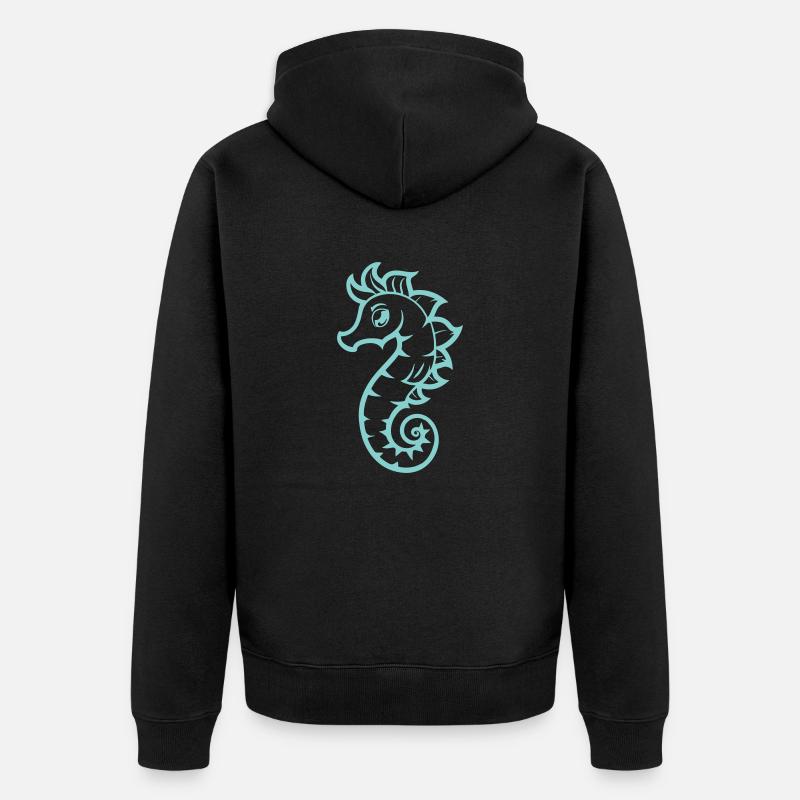 Hippocampe Hippocampe - Veste à capuche bio Premium Unisexe - noir