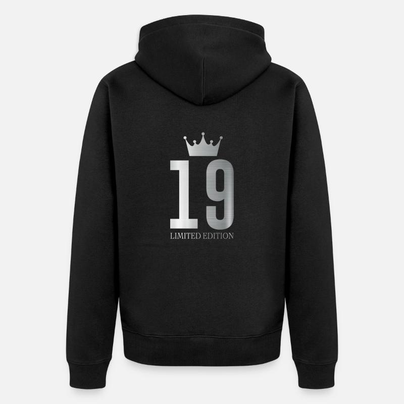 19e anniversaire Édition limitée - Veste à capuche bio Premium Unisexe - noir