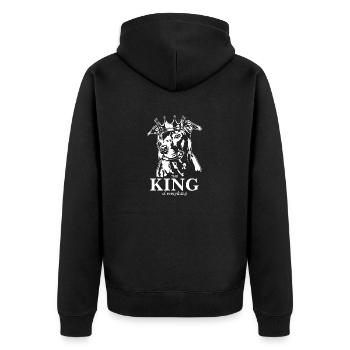American Staffordshire Terrier Roi de tout - Veste à capuche bio Premium Unisexe - noir - Dos - Nico (187cm)