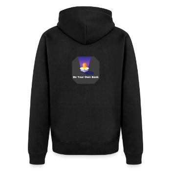 Soyez votre propre banque - Veste à capuche bio Premium Unisexe - noir - Dos - Nico (187cm)