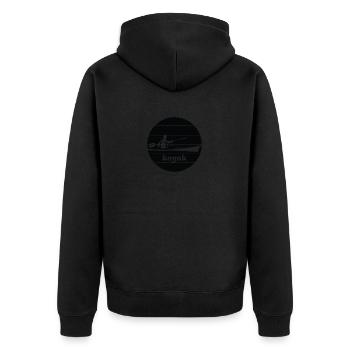 Kayak Water Sports - Unisex Premium Organic Zip Hoodie - black - Back - Nico (187cm)
