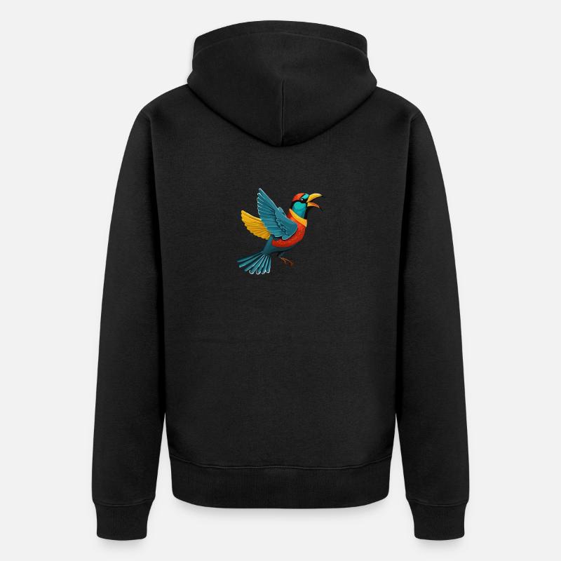 Oiseau tropical (Collection d’animaux magiques) - Veste à capuche bio Premium Unisexe - noir