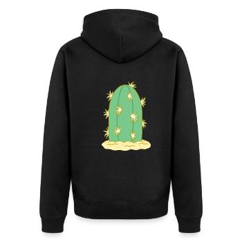 Cactus N°1 - Veste à capuche bio Premium Unisexe - noir - Dos - Nico (187cm)