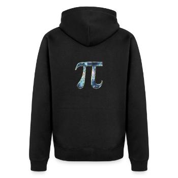 Symbole Pi, Math, Nombre, Nerd, Pi Day, Math - Veste à capuche bio Premium Unisexe - noir - Dos - Nico (187cm)