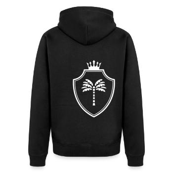 Armoiries de la palme - Veste à capuche bio Premium Unisexe - noir - Dos - Nico (187cm)
