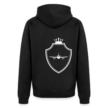 Armoiries des aéronefs - Veste à capuche bio Premium Unisexe - noir - Dos - Nico (187cm)