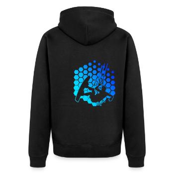 Kiten Kitesurfen Kitesurfing Kite Kitesurf - Unisex Premium Organic Zip Hoodie - black - Back - Nico (187cm)