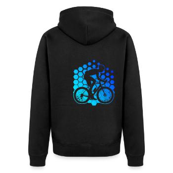 Cyclisme de route Vélo de route Vélo de route Cycliste de route - Veste à capuche bio Premium Unisexe - noir - Dos - Nico (187cm)