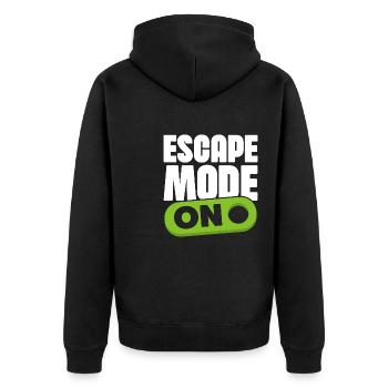 Escape Mode On Escape Game Breakout Challenge - Unisex Premium Organic Zip Hoodie - black - Back - Nico (187cm)