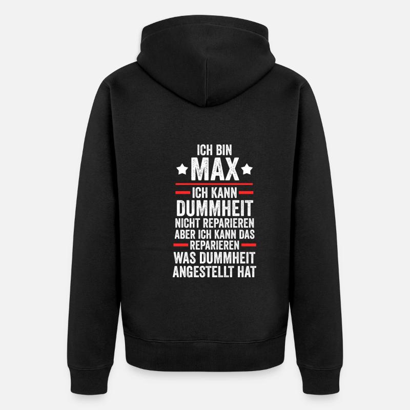 Max - Veste à capuche bio Premium Unisexe - noir
