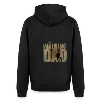 Le cadeau de papa walking pour les futurs papas - Veste à capuche bio Premium Unisexe - noir - Dos - Nico (187cm)