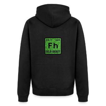 Hockey Field Hockey Artificial Grass Hockey Hockey Team - Unisex Premium Organic Zip Hoodie - black - Back - Nico (187cm)