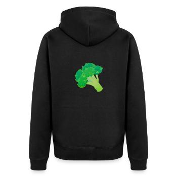 Brocoli Brocoli Légumes Cadeau Vert - Veste à capuche bio Premium Unisexe - noir - Dos - Nico (187cm)