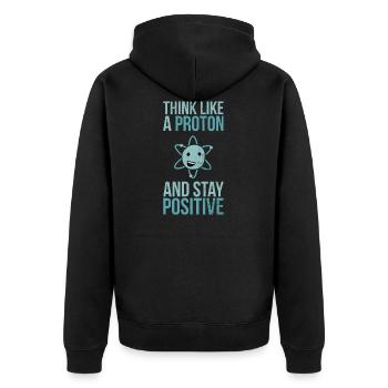 Penser comme Proton - la science - Veste à capuche bio Premium Unisexe - noir - Dos - Nico (187cm)