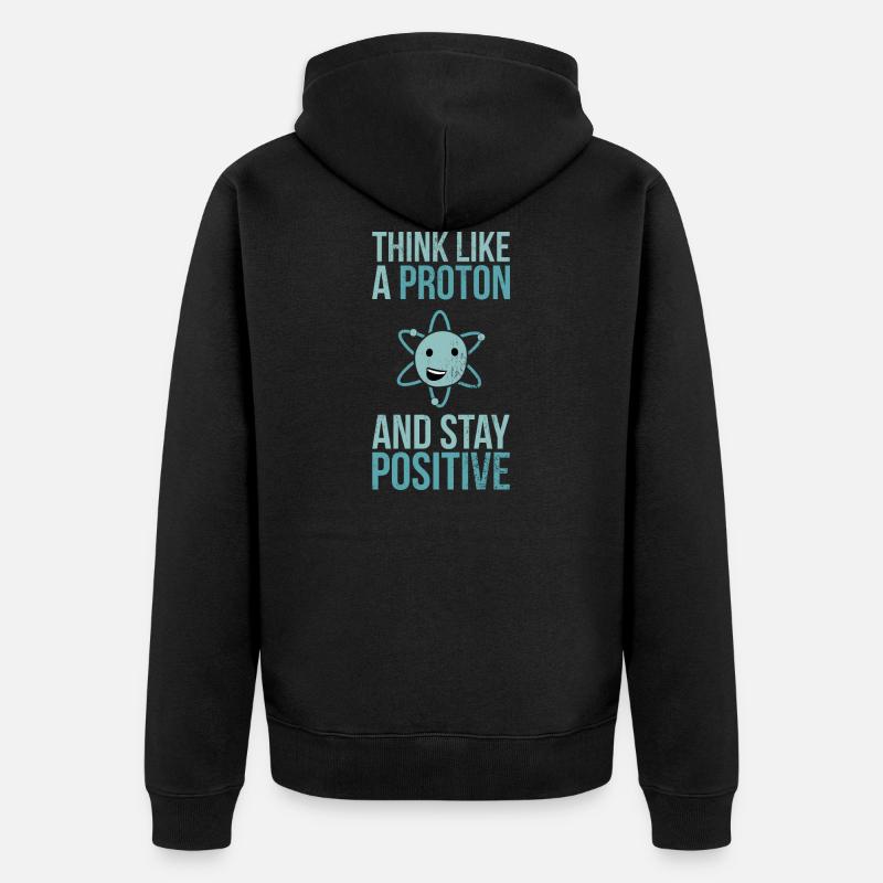 Penser comme Proton - la science - Veste à capuche bio Premium Unisexe - noir
