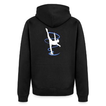 Figure skating Ice skating Ice dance figures - Unisex Premium Organic Zip Hoodie - black - Back - Nico (187cm)