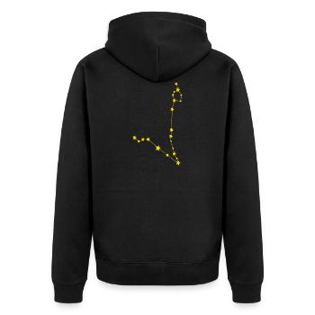 Signes du zodiaque poisson - Veste à capuche bio Premium Unisexe - noir - Dos - Nico (187cm)
