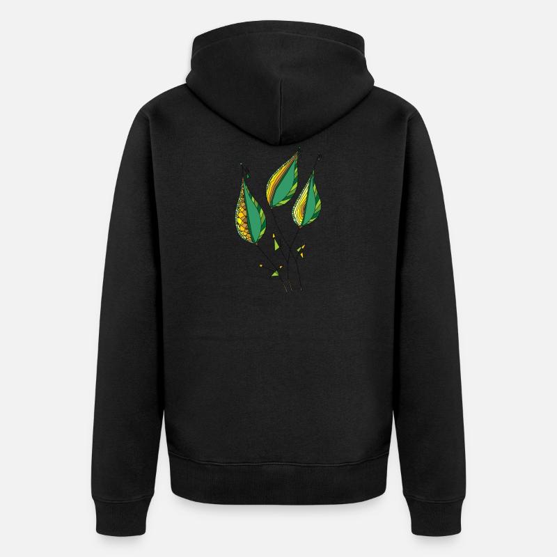 Feuilles décoratives - Veste à capuche bio Premium Unisexe - noir
