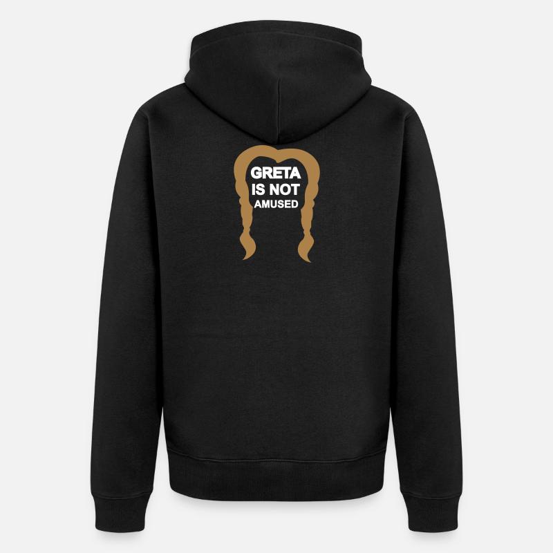 "Greta" n'est pas amusé. Auto, Diesel, Climatisation, USA - Veste à capuche bio Premium Unisexe - noir