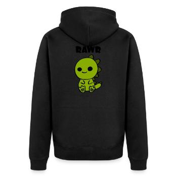 Dino T Rex Suess Rawr - Veste à capuche bio Premium Unisexe - noir - Dos - Nico (187cm)