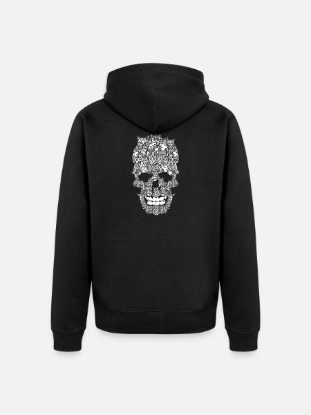 Cats Deadhead - Unisex Premium Organic Zip Hoodie - black