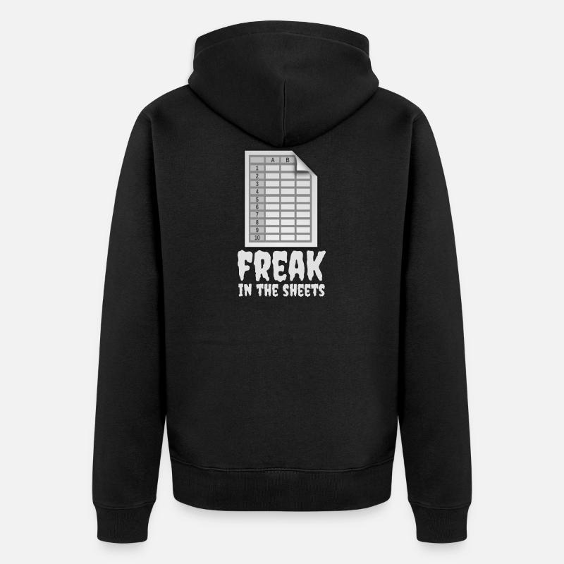 Freak in the Sheets - Unisex Premium Bio Zip Hoodie - Schwarz