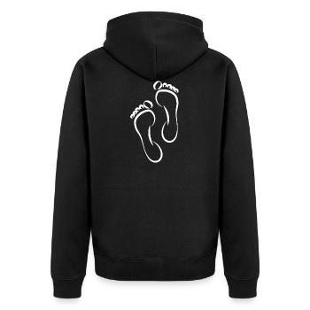 Soins des pieds Pédicure Podologue Salon de manucure cadeau - Veste à capuche bio Premium Unisexe - noir - Dos - Nico (187cm)