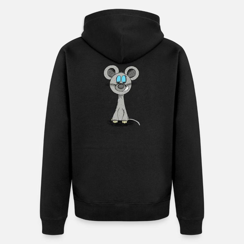 Drôle de souris - Veste à capuche bio Premium Unisexe - noir