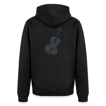 Musique classique Violoncelle - Veste à capuche bio Premium Unisexe - noir - Dos - Nico (187cm)