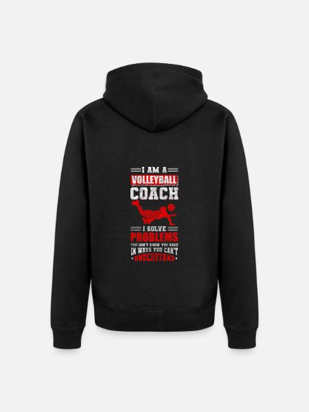 Volleyball Player Win Match - Unisex Premium Organic Zip Hoodie - black