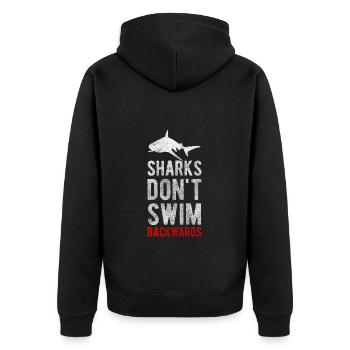 Vacances de pêche sous-marine avec les requins - Veste à capuche bio Premium Unisexe - noir - Dos - Nico (187cm)