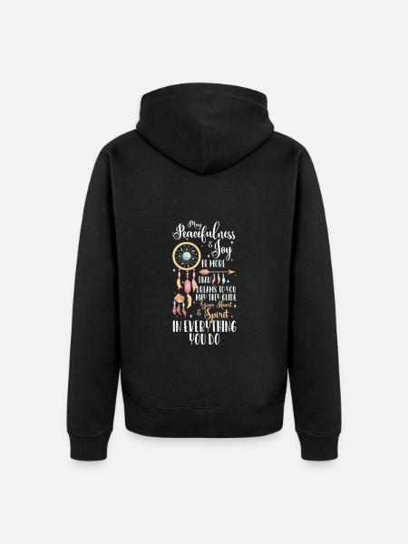 Dream Catcher Tattoo Dreaming - Unisex Premium Organic Zip Hoodie - black