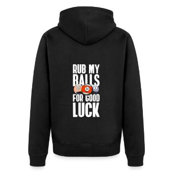 Billard Joueur de billard Kö 8-Ball - Veste à capuche bio Premium Unisexe - noir - Dos - Nico (187cm)