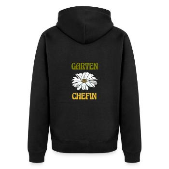 Gestionnaire de jardin de fleurs - Veste à capuche bio Premium Unisexe - noir - Dos - Nico (187cm)