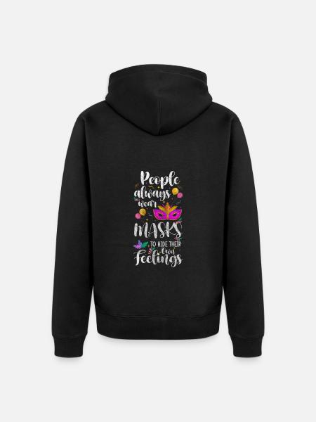 Party Unknown Protection - Unisex Premium Organic Zip Hoodie - black