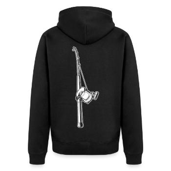 Canne à pêche - Veste à capuche bio Premium Unisexe - noir - Dos - Nico (187cm)