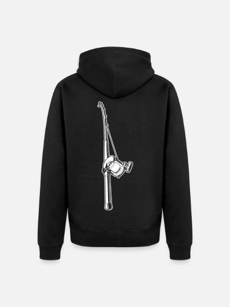 Canne à pêche - Veste à capuche bio Premium Unisexe - noir