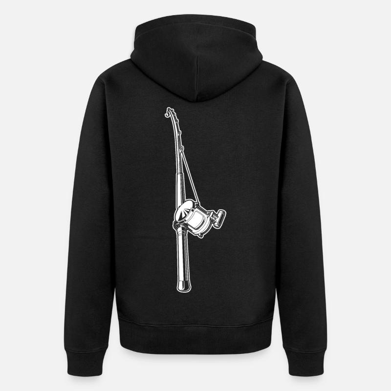 Canne à pêche - Veste à capuche bio Premium Unisexe - noir