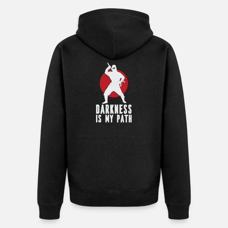 Darkness is my path - Unisex Premium Organic Zip Hoodie - black