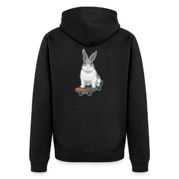 Rabbit Skater Skateboard - Veste à capuche bio Premium Unisexe - noir - Dos - Nico (187cm)