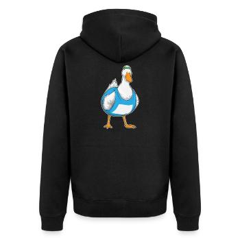 Canard Jogger Jogging Sport - Veste à capuche bio Premium Unisexe - noir - Dos - Nico (187cm)