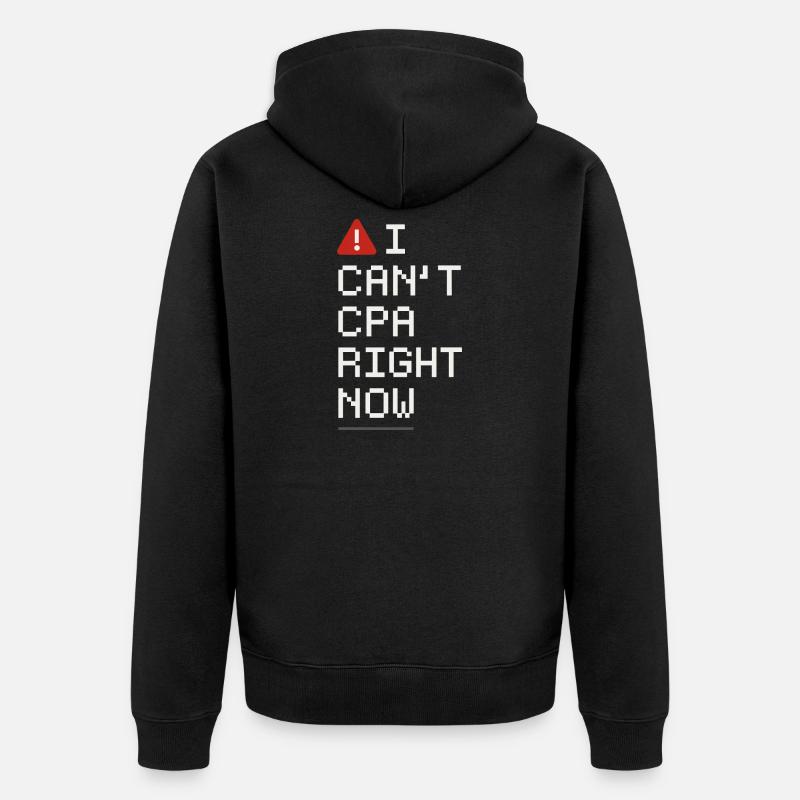 Buchhaltungsstudent Cpa Im Training Excel -witze - Unisex Premium Bio Zip Hoodie - Schwarz