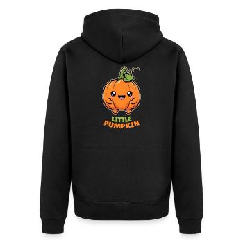 Petite citrouille - Douce citrouille bébé Halloween - Veste à capuche bio Premium Unisexe - noir - Dos - Nico (187cm)