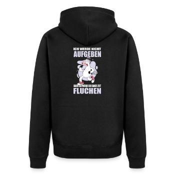 Dictons de fitness drôles Tenues d’entraînement - Veste à capuche bio Premium Unisexe - noir - Dos - Nico (187cm)