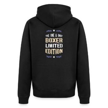 Le One & Only Boxer Edition Limitée - Veste à capuche bio Premium Unisexe - noir - Dos - Nico (187cm)